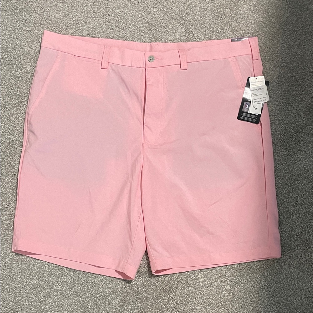 Callaway Men's Flat Front Pink Shorts